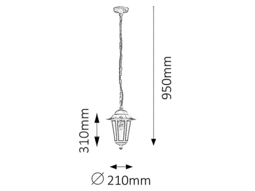 Záhradné svietidlo Rabalux 8207 1x60W E27 230V IP43